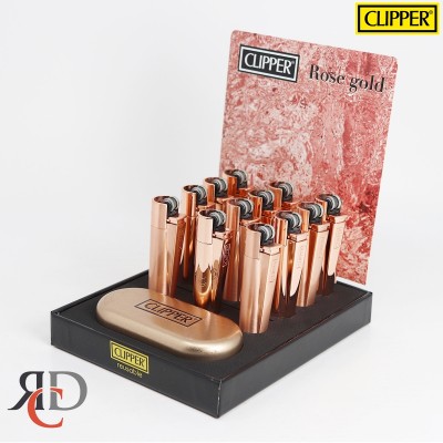 CLIPPER LIGHTER ROSE GOLD RCL43 12CT/PACK